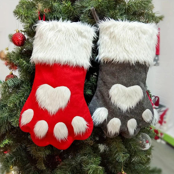 Christmas Stocking Gift Bag, Dog Cat Paw Socks - themiraclebrands.com