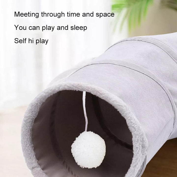 Collapsible Cat Tunnel 3-Way Play Tube Indoor Cats - themiraclebrands.com