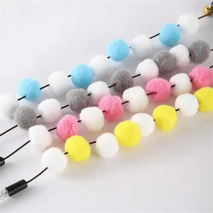 Color-Matching Pompon Cat Teaser Stick - themiraclebrands.com
