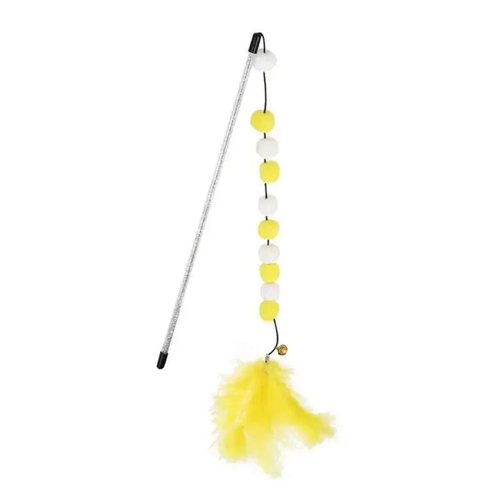 Color-Matching Pompon Cat Teaser Stick - themiraclebrands.com