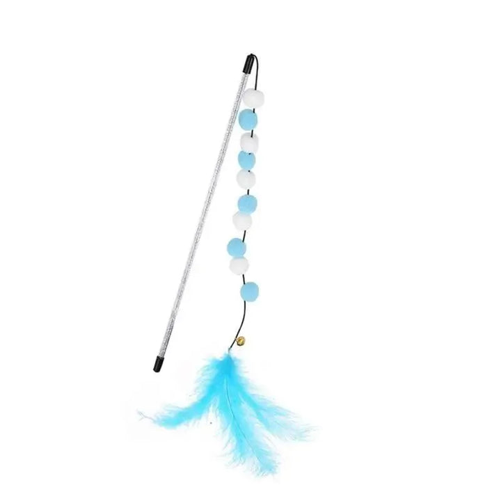 Color-Matching Pompon Cat Teaser Stick - themiraclebrands.com