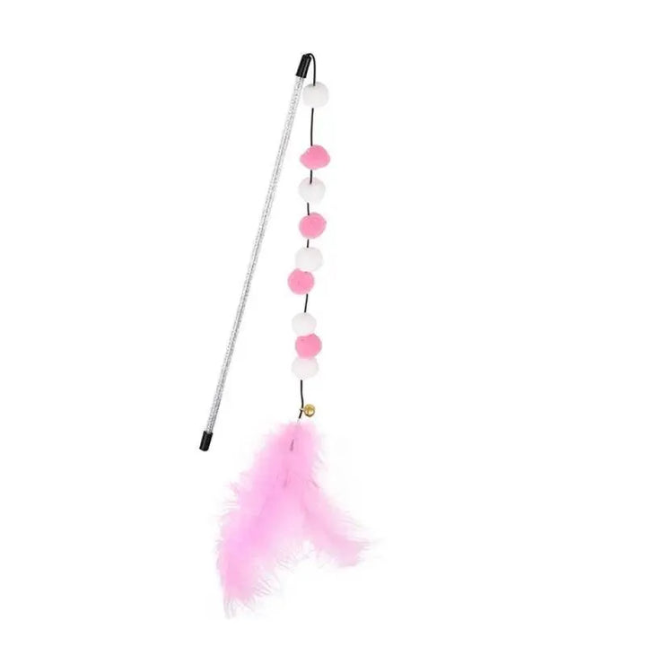 Color-Matching Pompon Cat Teaser Stick - themiraclebrands.com