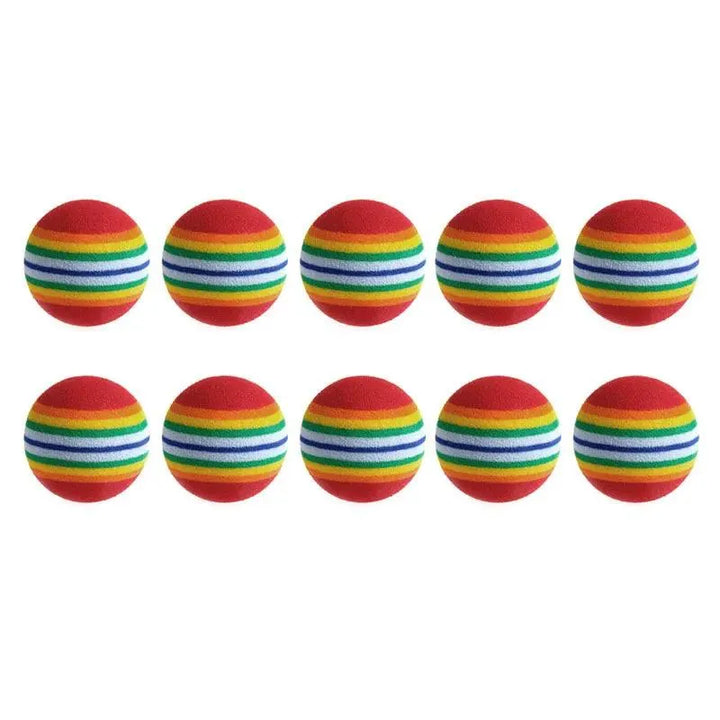 Colorful Fun 10-Piece Rainbow Balls Set - themiraclebrands.com