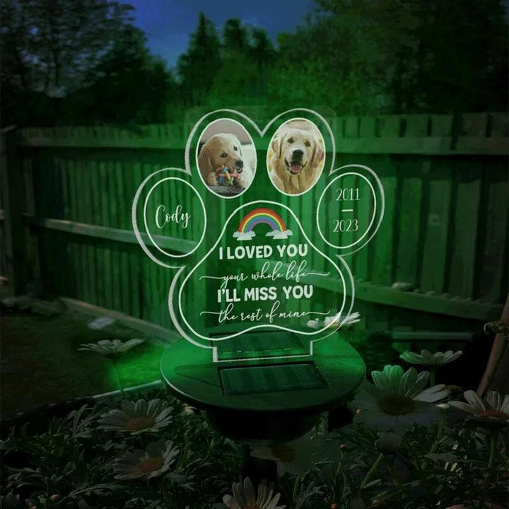 Custom 3D Lamp Pet Memorial Gifts Solar Light Base - themiraclebrands.com