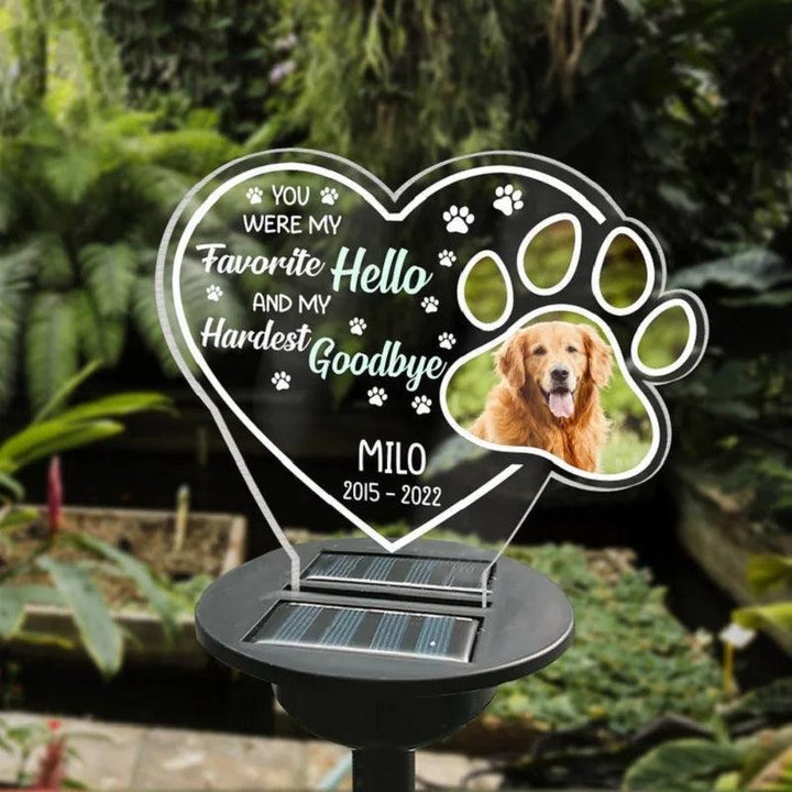 Custom 3D Lamp Pet Memorial Gifts Solar Light Base - themiraclebrands.com