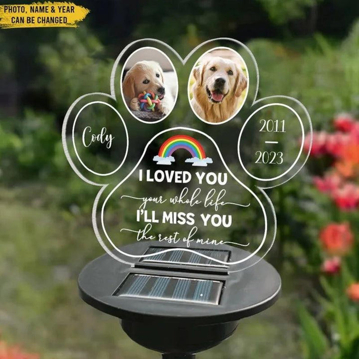 Custom 3D Lamp Pet Memorial Gifts Solar Light Base - themiraclebrands.com