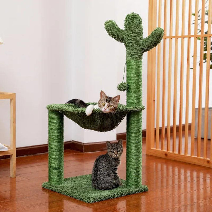 Cute Cactus Cat Tree with Scratcher Posts - themiraclebrands.com