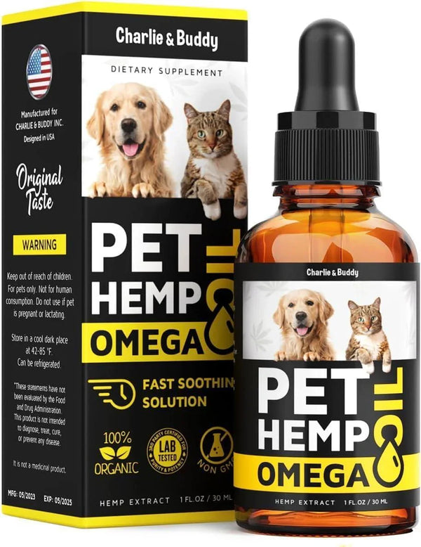 Charlie&Buddy Hemp & Salmon Oil – Skin, Coat & Joint Support for Pets