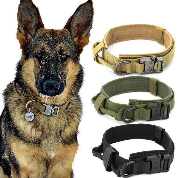 Military Tactical Dog Collar Adjustable Durable