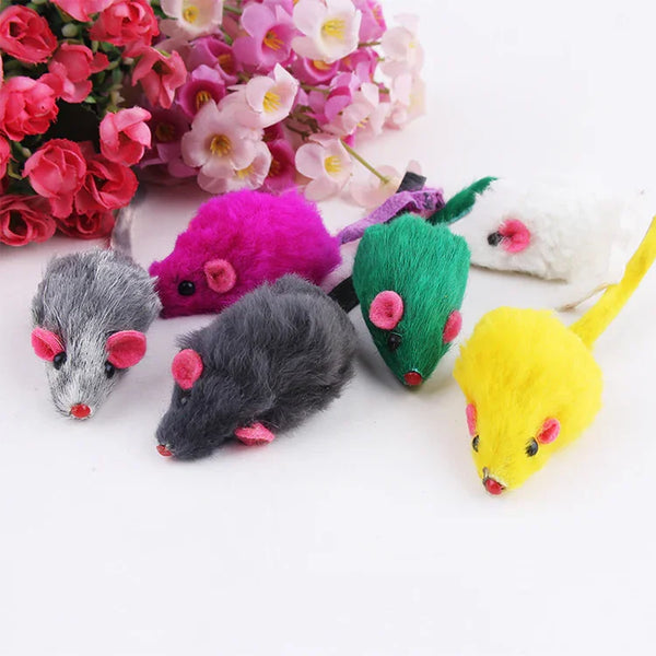 10 Pack Plush Mouse Cat Toys Interactive Set