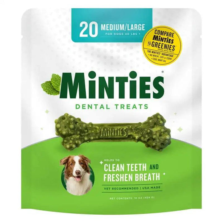 Dental Bone Treats - 20 Ct for Dogs 40+ lbs - themiraclebrands.com