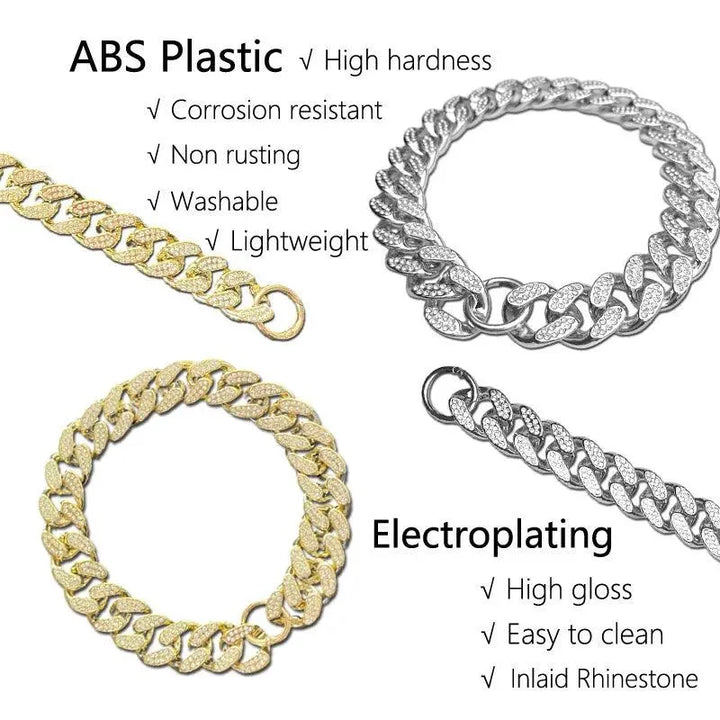 Diamond Inlay Dog Collar Stylish Pet Accessory - themiraclebrands.com