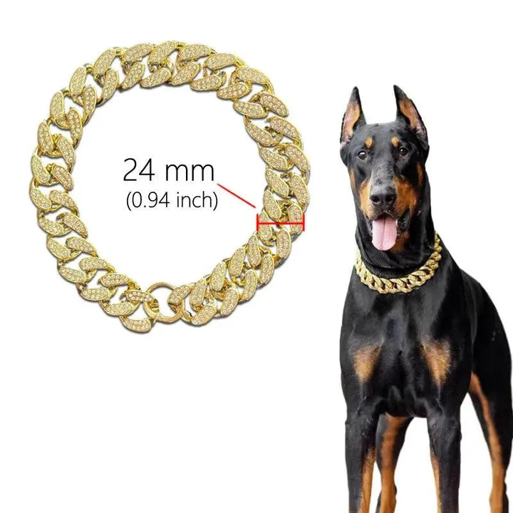 Diamond Inlay Dog Collar Stylish Pet Accessory - themiraclebrands.com