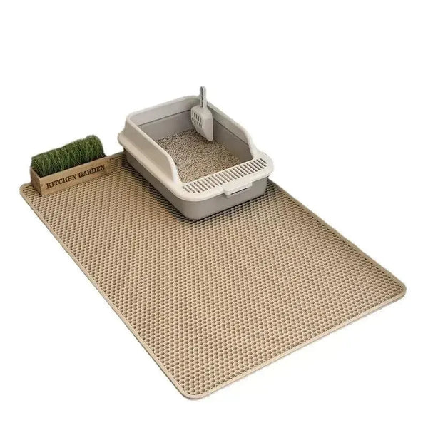 Double-layer Non-slip Cat Litter Mat with Filter Box - themiraclebrands.com