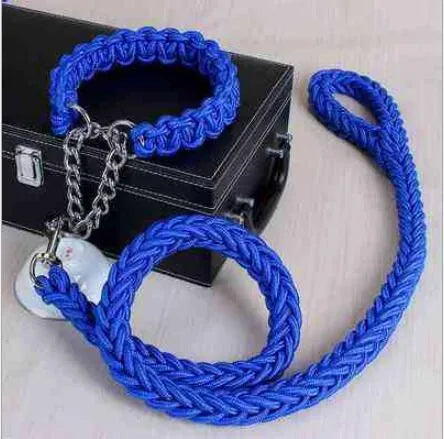 Double Strand Rope Dog Leash with Metal P Chain Buckle - themiraclebrands.com