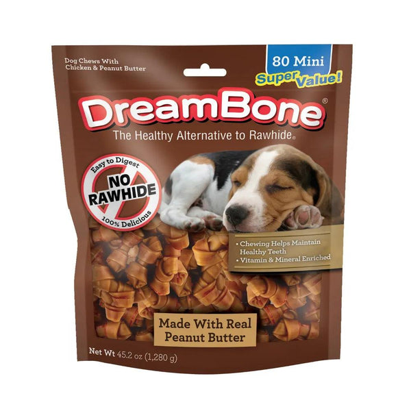 DreamBone Peanut Butter Dog Chews, Mini - themiraclebrands.com