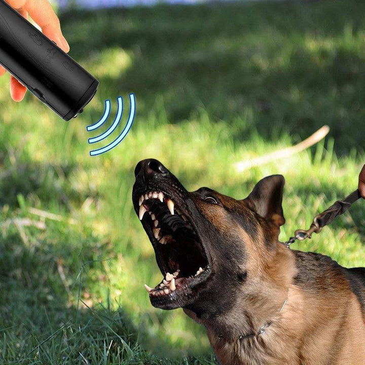 Handheld Ultrasonic Dog Repeller LED Light - themiraclebrands.com