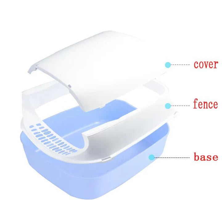 Enclosed Anti-Splash Pet Litter Tray - themiraclebrands.com