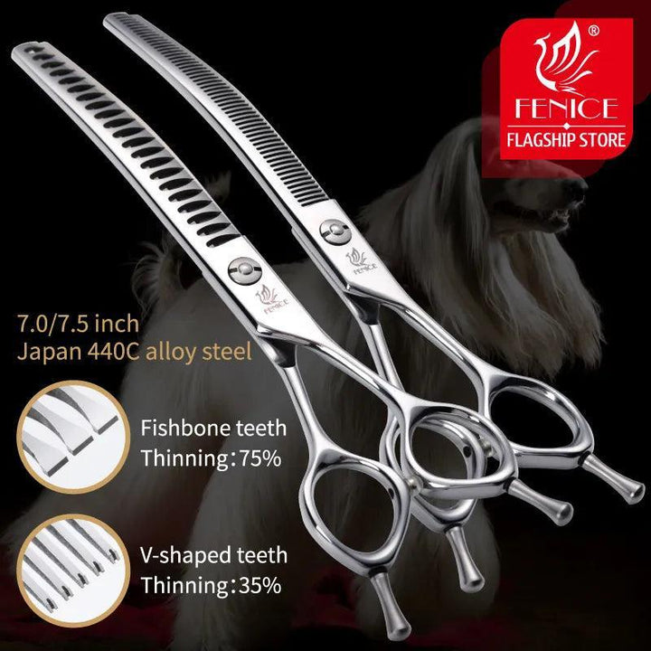 Fenice Curved Grooming Shears 7.0/7.5 inch - themiraclebrands.com