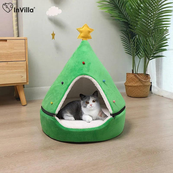 Festive Pet Tent Christmas Cat Bed & Dog House - themiraclebrands.com