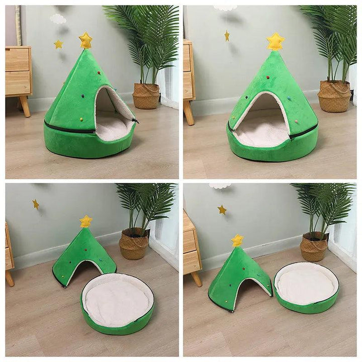 Festive Pet Tent Christmas Cat Bed & Dog House - themiraclebrands.com