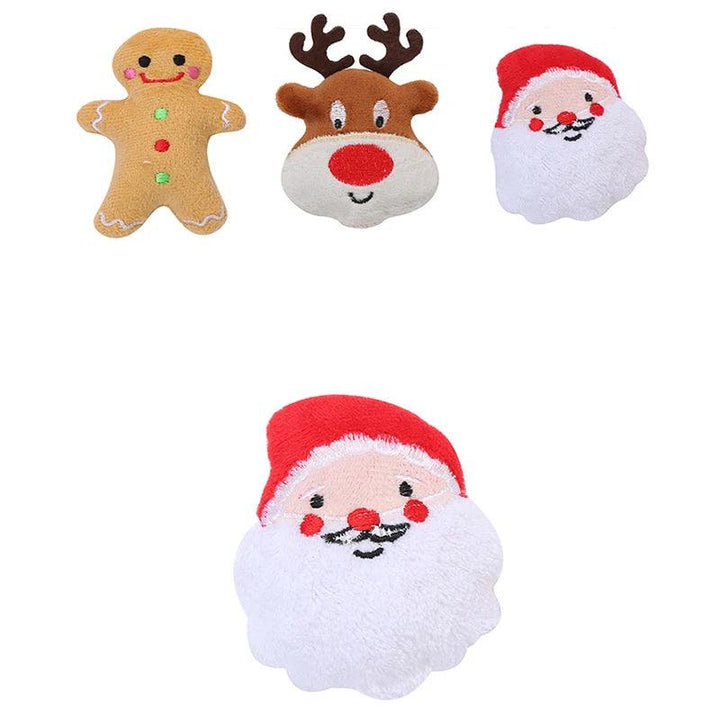 Festive Plush Catnip Toys, Santa, Elk, Gingerbread Man - themiraclebrands.com