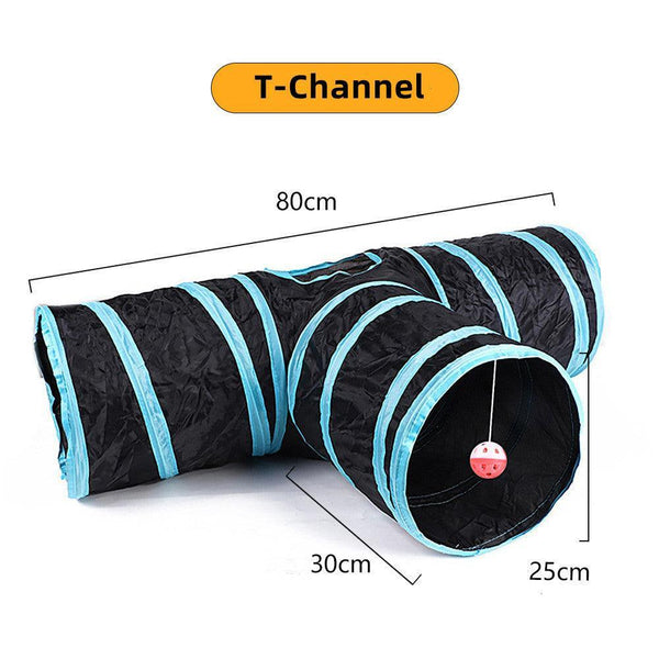 Foldable Interactive Cat Play Tunnel - themiraclebrands.com