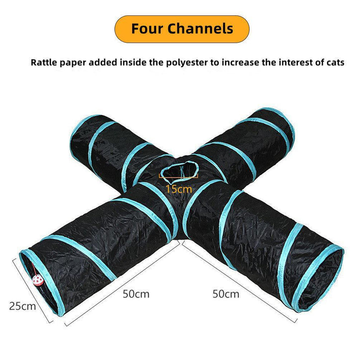 Foldable Interactive Cat Play Tunnel - themiraclebrands.com