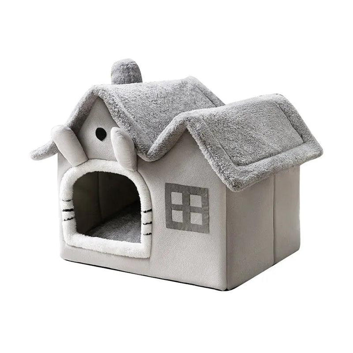 Foldable Winter Cat Dog House Cave Bed - themiraclebrands.com