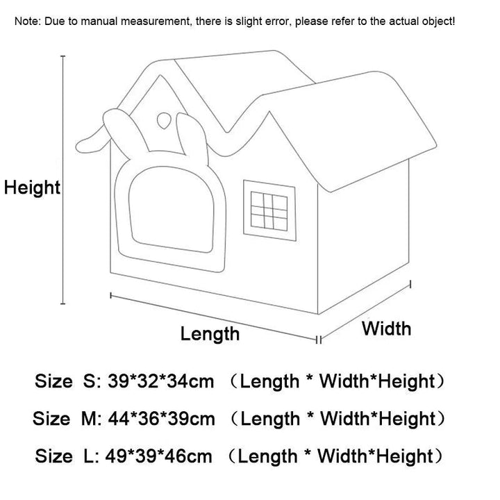 Foldable Winter Cat Dog House Cave Bed - themiraclebrands.com