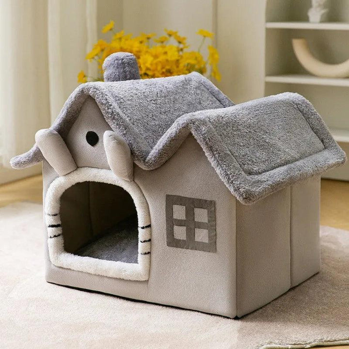 Foldable Winter Cat Dog House Cave Bed - themiraclebrands.com