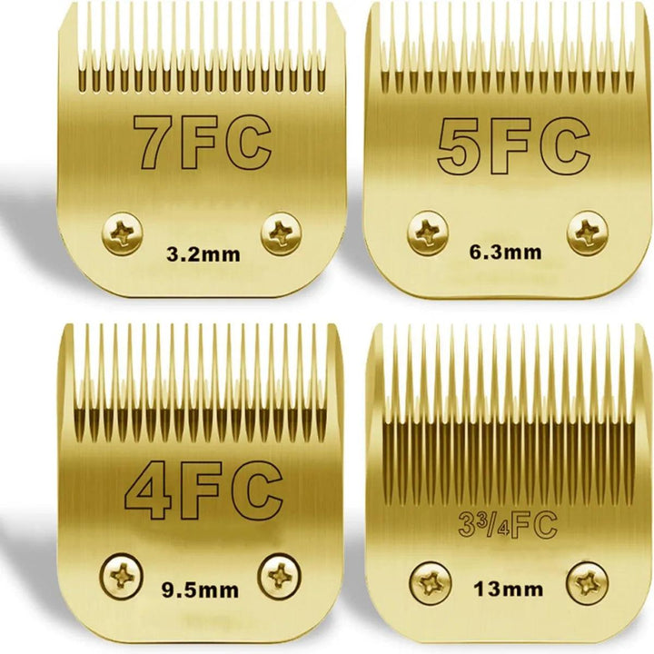 Gold Pet Clipper Blades 4 Pack Set - themiraclebrands.com