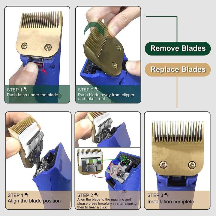 Gold Pet Clipper Blades 4 Pack Set - themiraclebrands.com