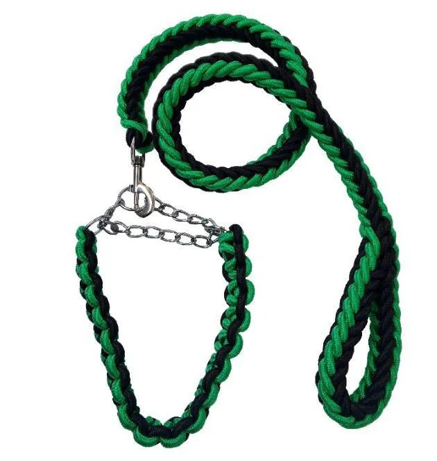 Double Strand Rope Dog Leash with Metal P Chain Buckle - themiraclebrands.com