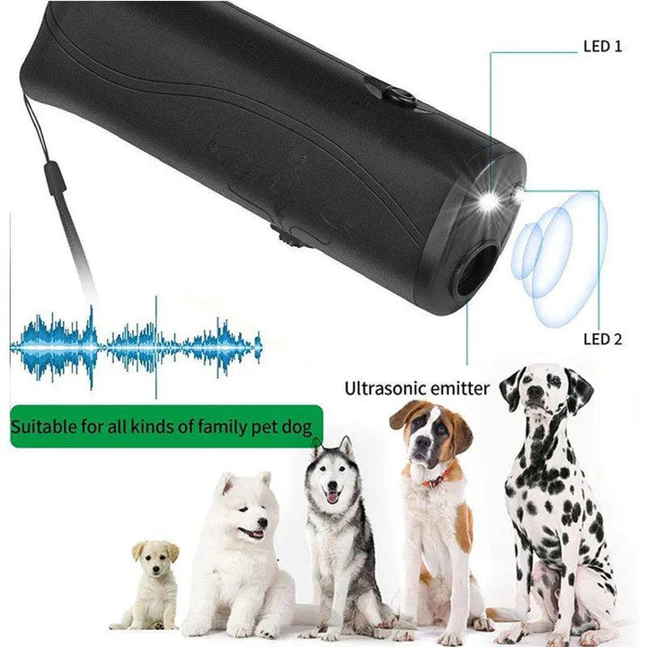 Handheld Ultrasonic Dog Repeller LED Light - themiraclebrands.com