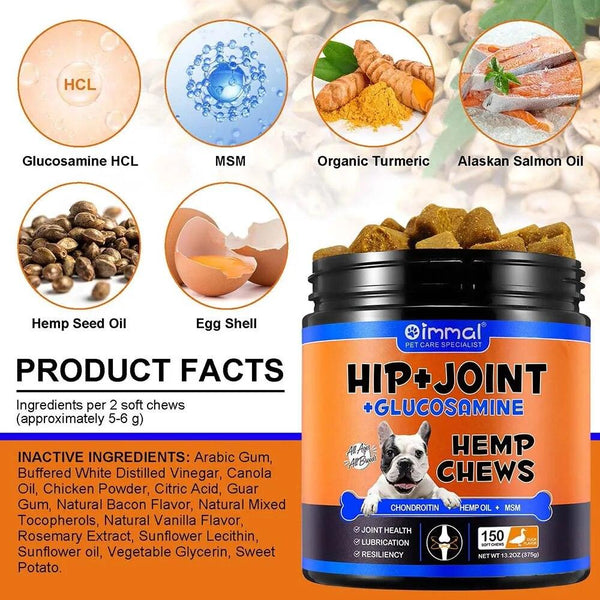 Hemp Hip Joint Glucosamine Chondroitin Dogs - themiraclebrands.com