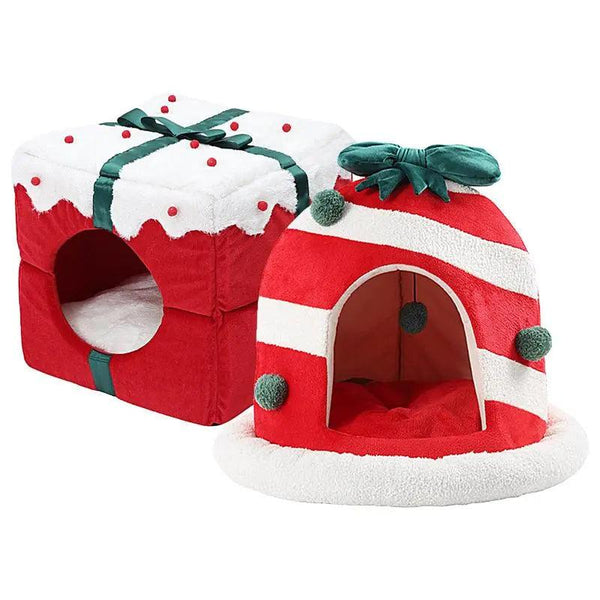 Holiday Pet Tent Christmas Bed for Pets - themiraclebrands.com