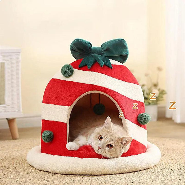 Holiday Pet Tent Christmas Bed for Pets - themiraclebrands.com