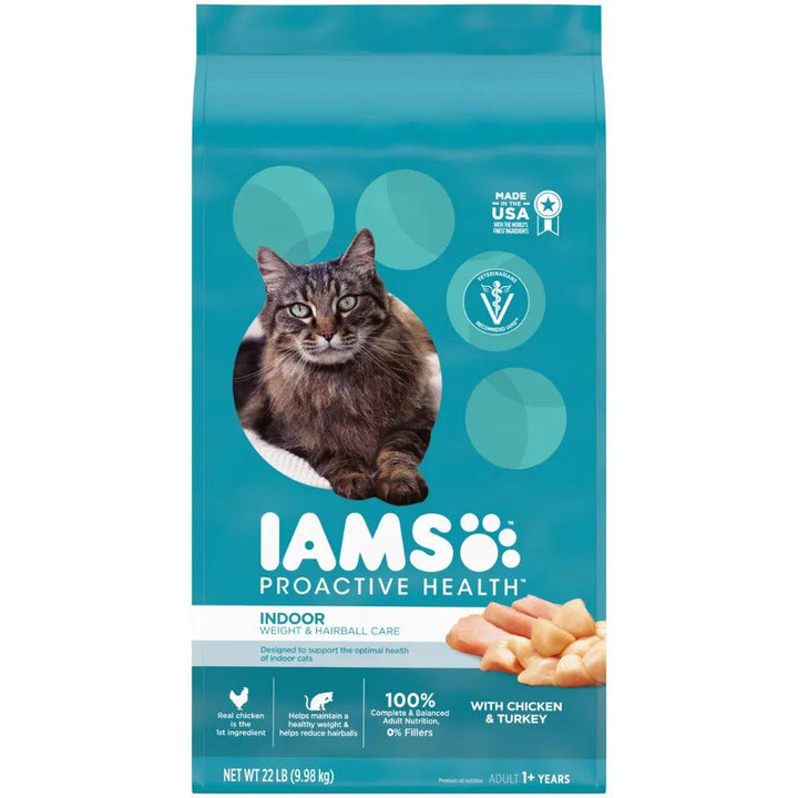 IAMS Cat Food Indoor Weight & Hairball Control 22 lb Bag - themiraclebrands.com