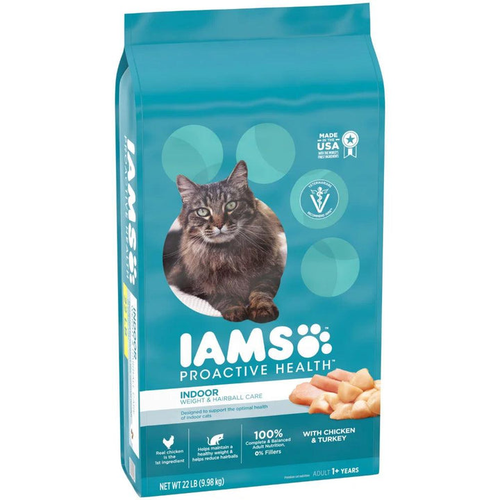 IAMS Cat Food Indoor Weight & Hairball Control 22 lb Bag - themiraclebrands.com