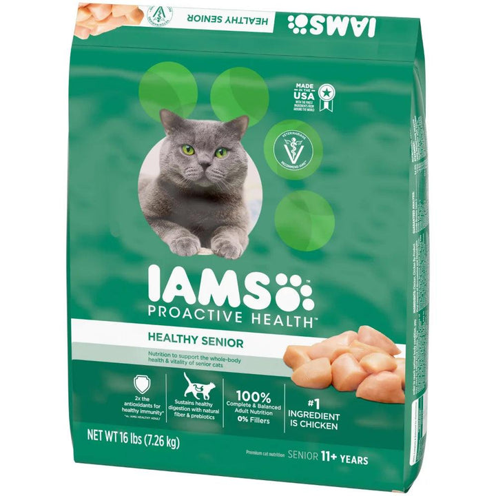 IAMS Senior Cat Food 16 lb Bag - themiraclebrands.com