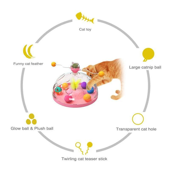 Interactive Cat Puzzle Spinning Track Balls - themiraclebrands.com