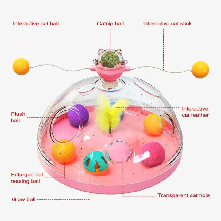 Interactive Cat Puzzle Spinning Track Balls - themiraclebrands.com