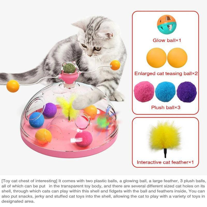 Interactive Cat Puzzle Spinning Track Balls - themiraclebrands.com