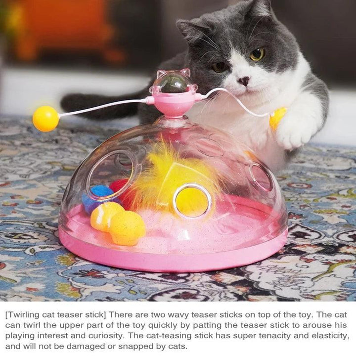 Interactive Cat Puzzle Spinning Track Balls - themiraclebrands.com