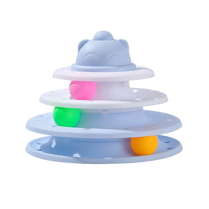 Interactive Cat Toy Tower with Roller Balls (4 Levels) - themiraclebrands.com