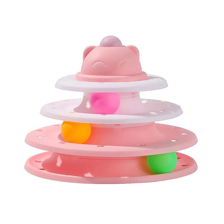 Interactive Cat Toy Tower with Roller Balls (4 Levels) - themiraclebrands.com