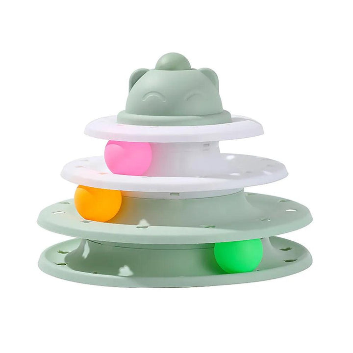 Interactive Cat Toy Tower with Roller Balls (4 Levels) - themiraclebrands.com