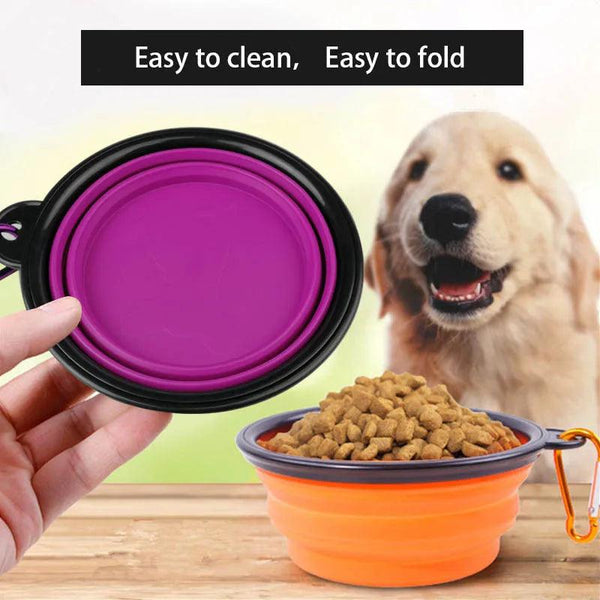 Large Folding Silicone Pet Bowl - themiraclebrands.com