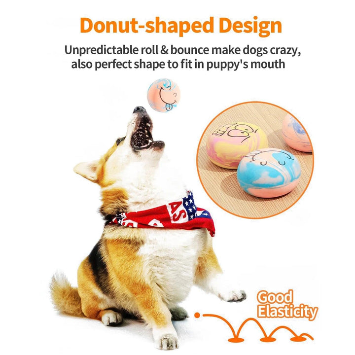 Latex Bouncy Squeaky Rubber Dog Toy (6pcs) - themiraclebrands.com